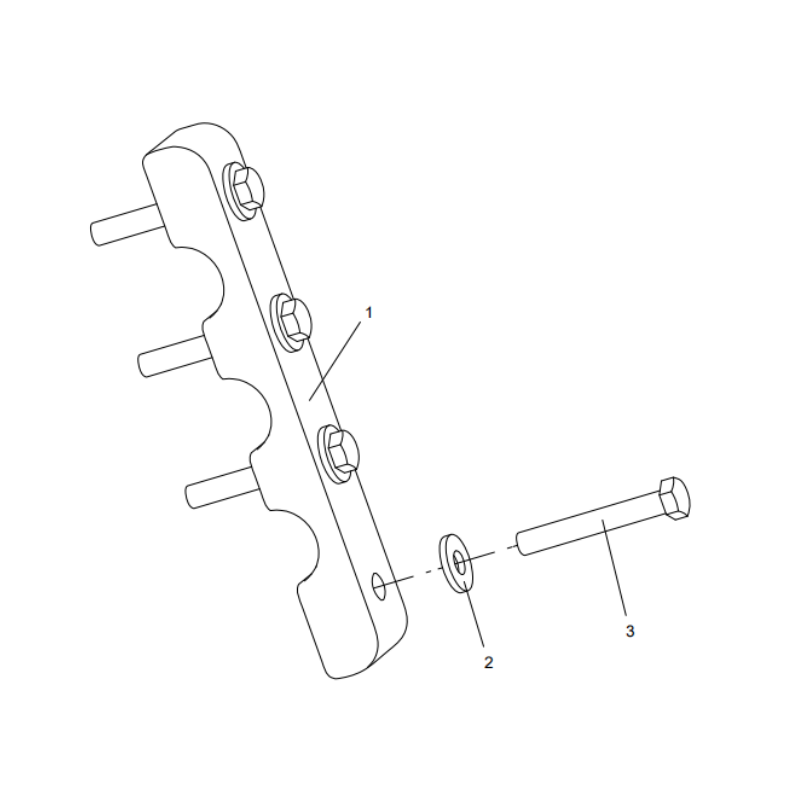 318301766 pipe clamp assembly xcmg xe2000 excavator spare parts