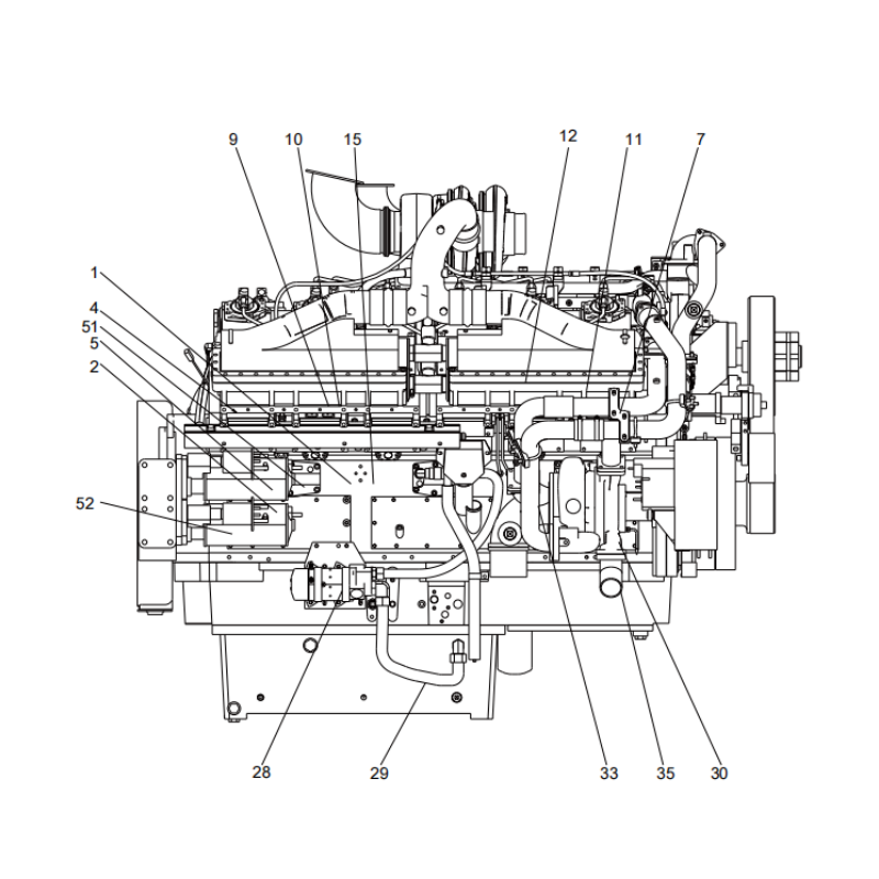 800157114 engine assembly XCMG XE2000 excavator spare parts