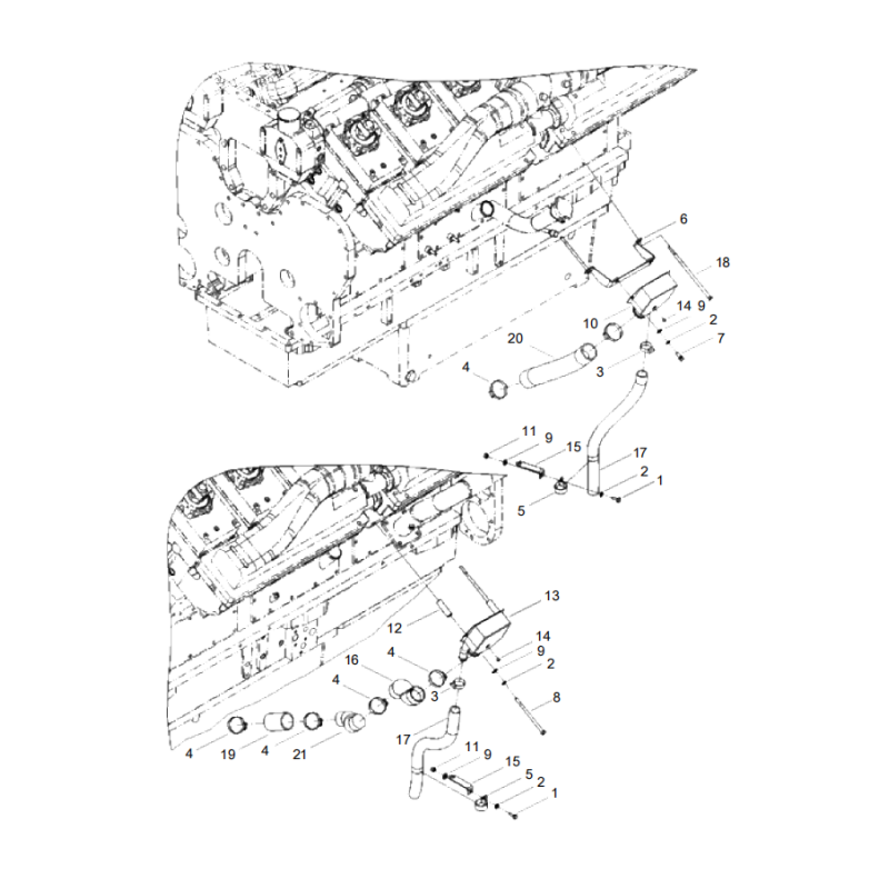 800169273 crankcase vent pipe XCMG XE2000 excavator spare parts