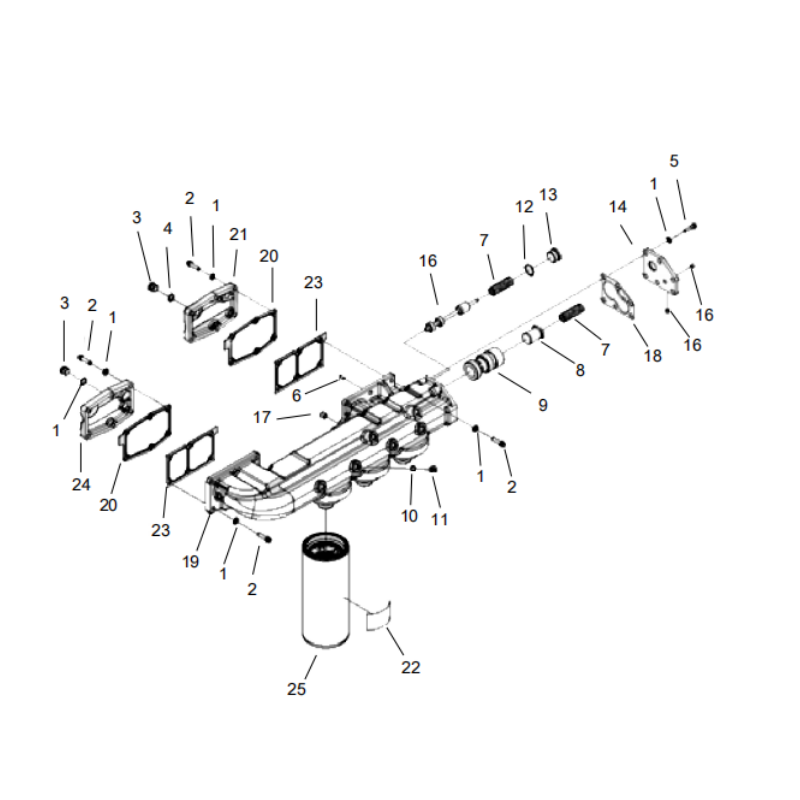 800169260 oil filter XCMG XE2000 excavator spare parts