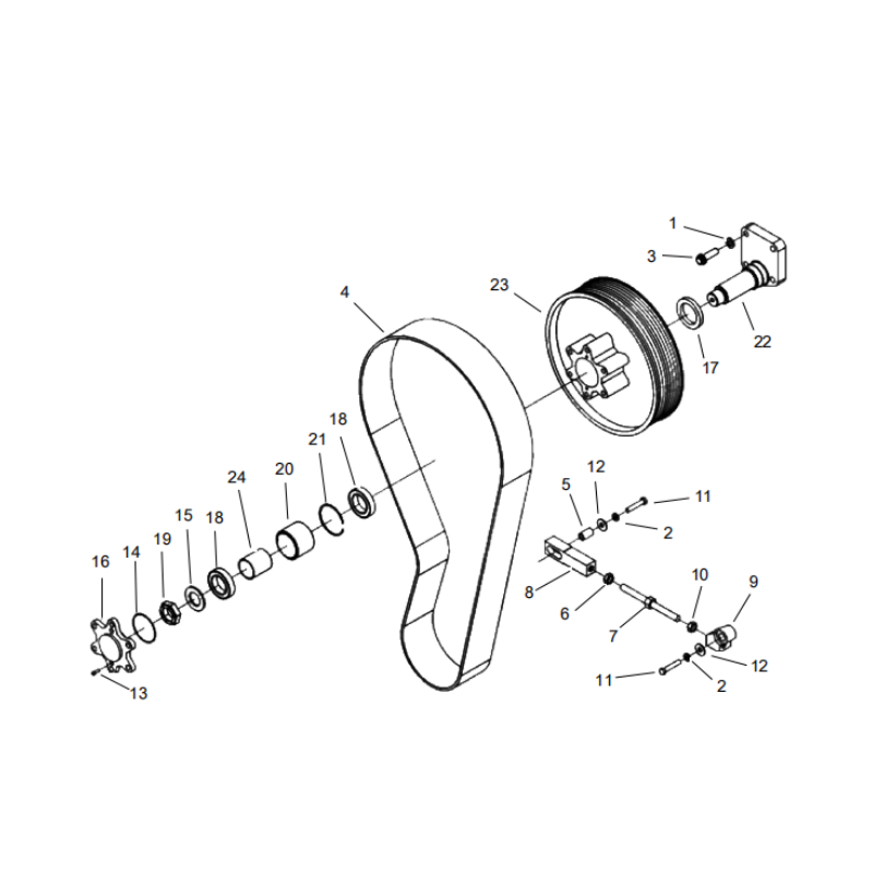 800169253 fan drive XCMG XE2000 excavator spare parts