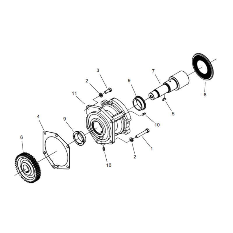 800169251 fuel pump drive device parts XCMG XE2000 excavator spare parts