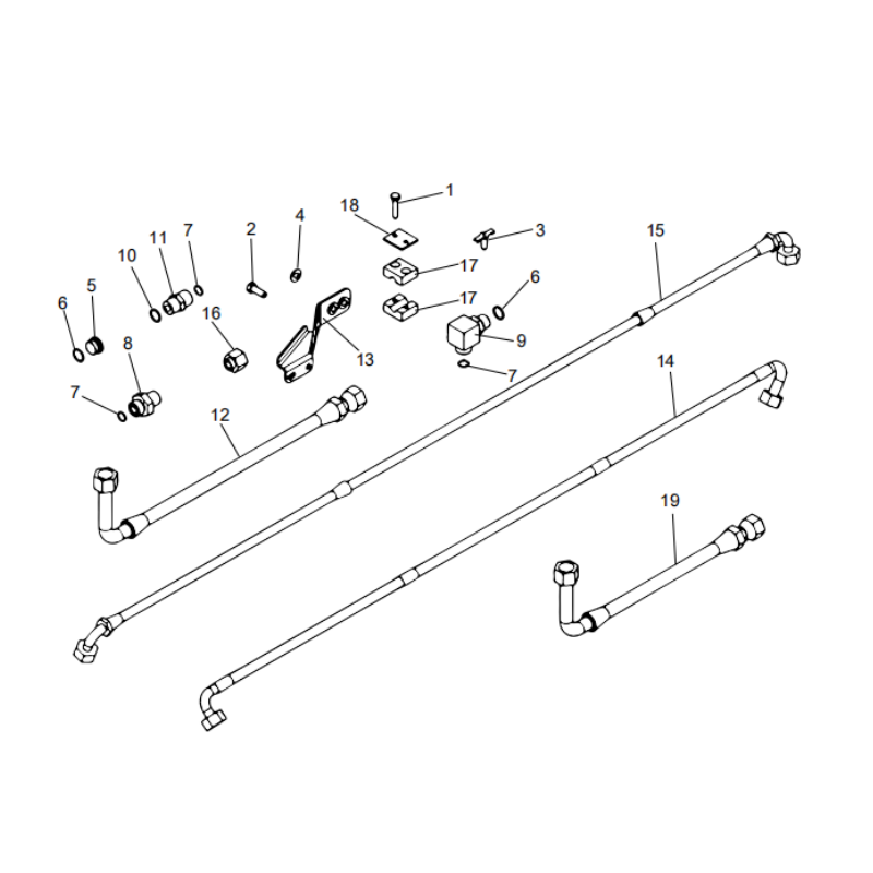 800169239 turbocharger cooling pipe XCMG XE2000 excavator spare parts