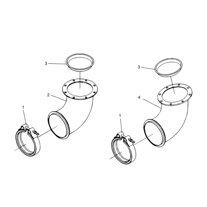 800169242 exhaust outlet connection XCMG XE2000 excavator spare parts