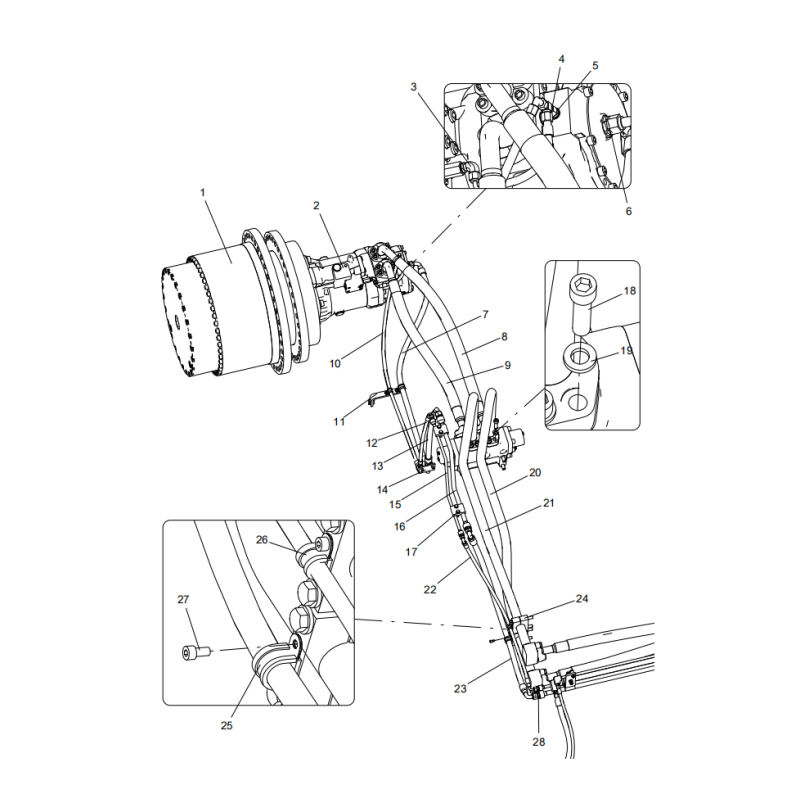 318306916 chassis hydraulic system parts XCMG XE2000 excavator spare parts