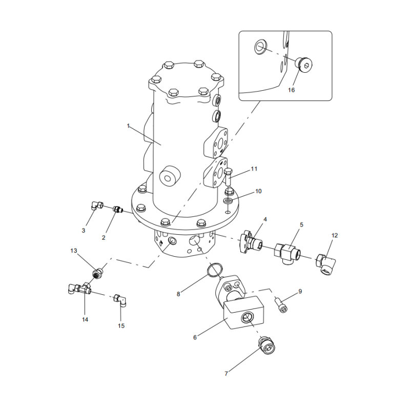 318306915 rotary joint assembly XCMG XE2000 excavator spare parts
