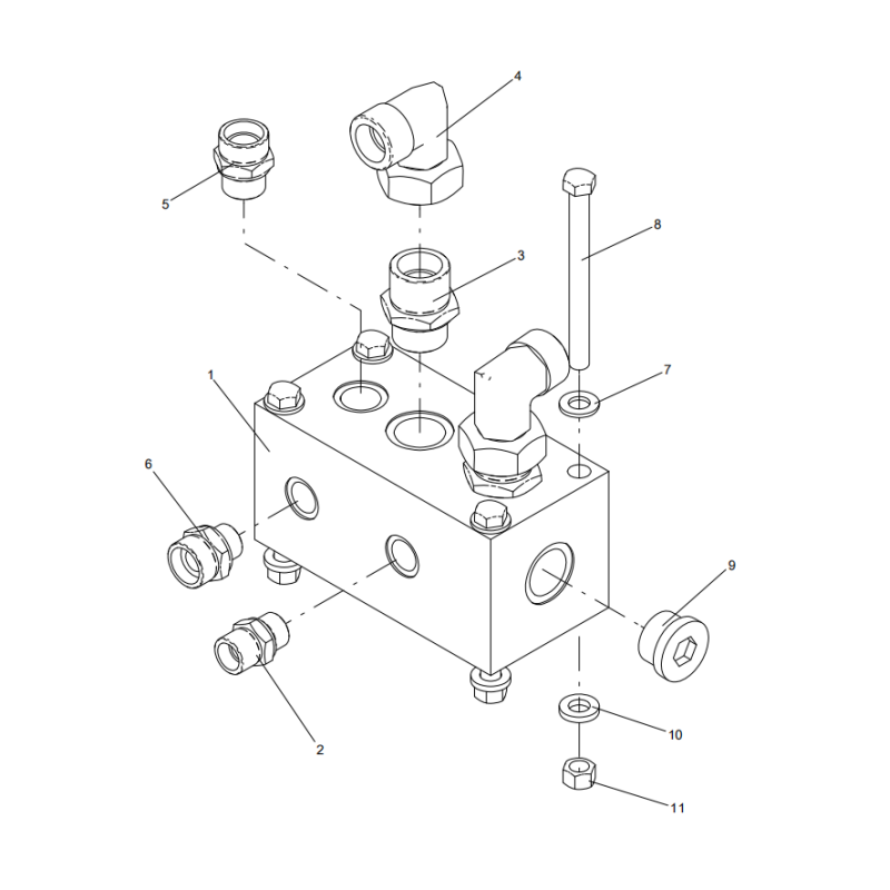 318307954 confluence block assembly XCMG XE2000 excavator spare parts