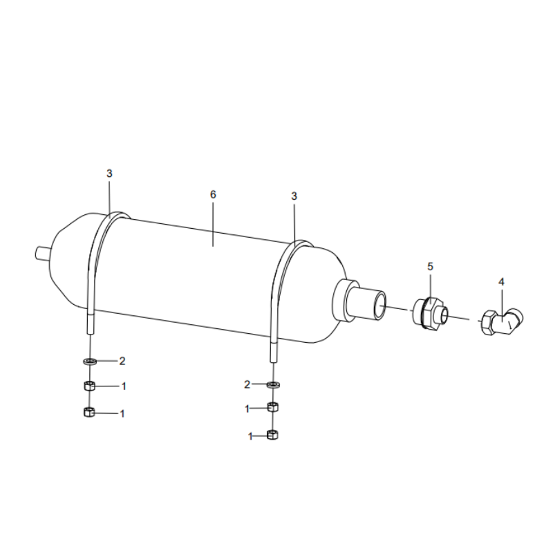 318305787 energy accumulator assembly XCMG XE2000 excavator spare parts