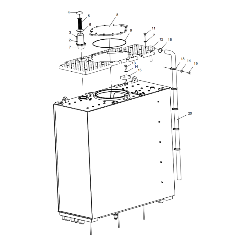 318300227 diesel tank XCMG XE2000 excavator spare parts