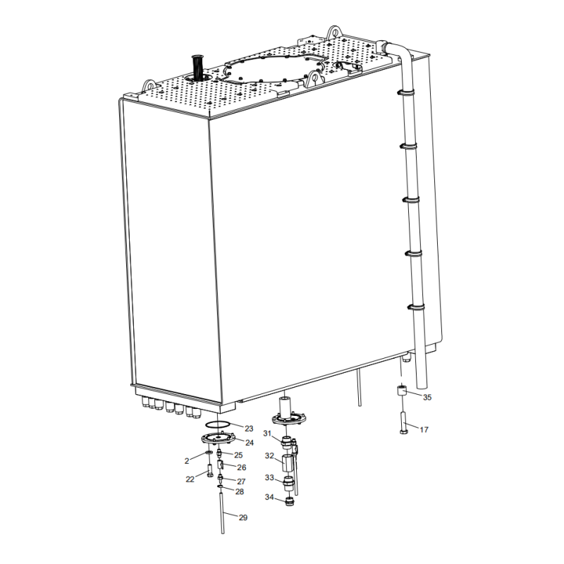 318300227 diesel tank XCMG XE2000 excavator spare parts
