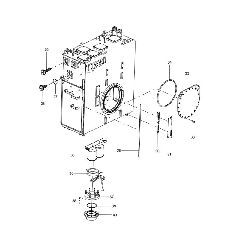 318307990 main hydraulic oil tank assembly XCMG XE2000 excavator spare parts