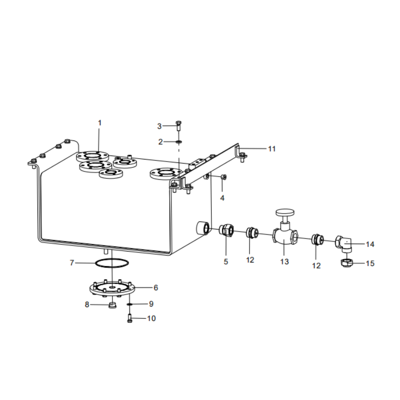 318306831 auxiliary oil tank assembly XCMG XE2000 excavator spare parts