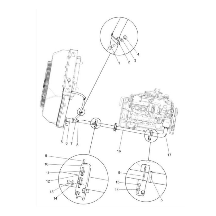 381100412 xcmg gr2605 motor grader engine water inlet connection bend