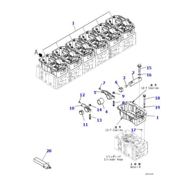 6245 41 5300 shaft assembly komatsu bulldozer spare parts