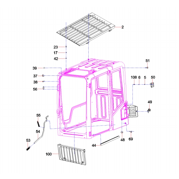 10138044 sany sy485c1 hydraulic excavator pedal