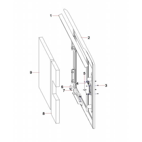 13285766 sany sy485c1 hydraulic excavator right door assembly