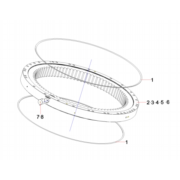 13624157 sany sy485c1 hydraulic excavator slewing bearing