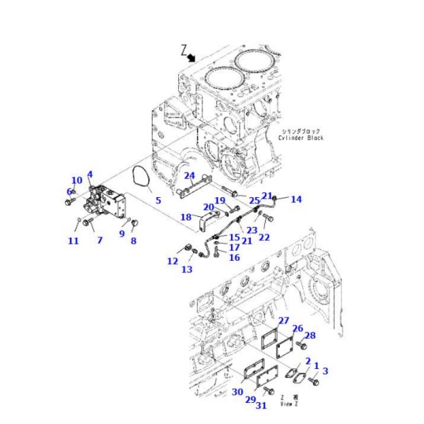 6127 81 4690 nipple komatsu bulldozer spare parts
