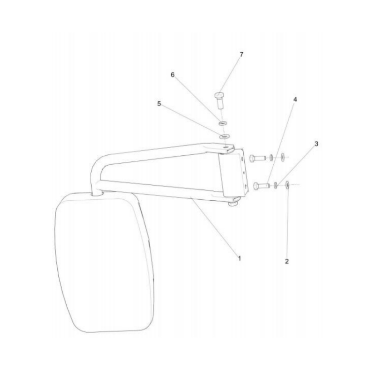 801541034 xcmg gr2605 motor grader rearview mirror assembly