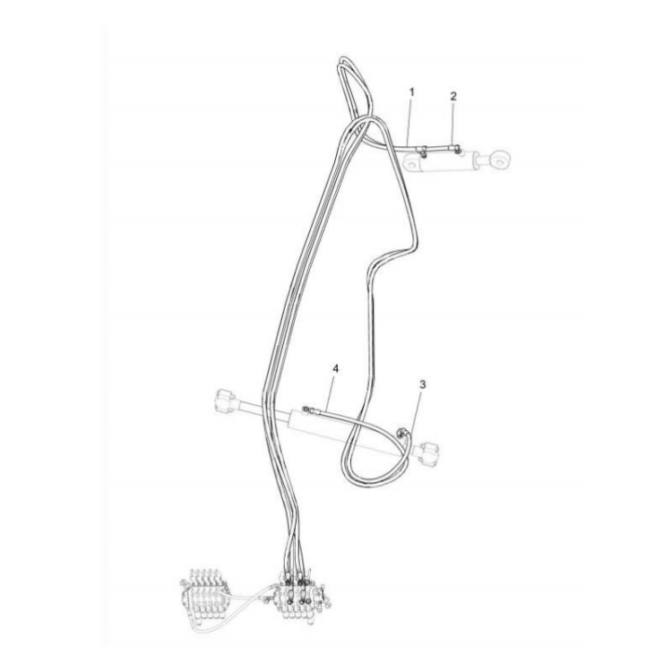 803414295 xcmg gr2605 motor grader hose assembly