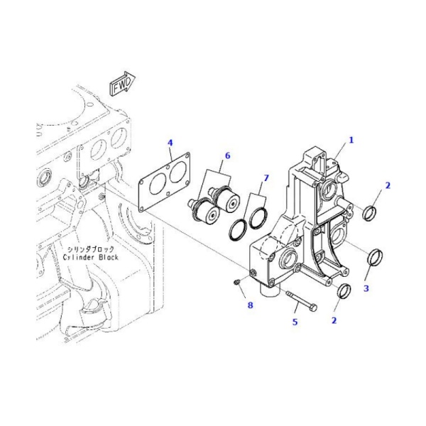 6245 11 6401 housing assembly komatsu bulldozer spare parts