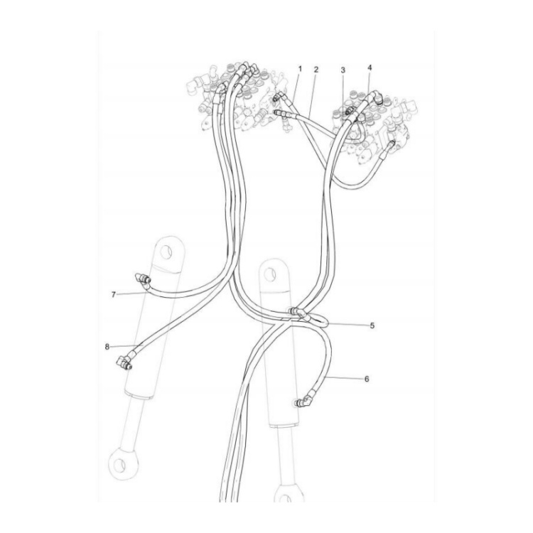 803409442 xcmg gr2605 motor grader hose assembly