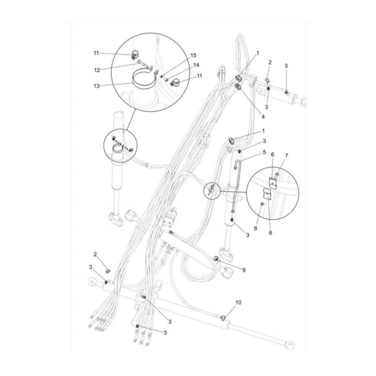 380905381 xcmg gr2605 motor grader metal tube assembly