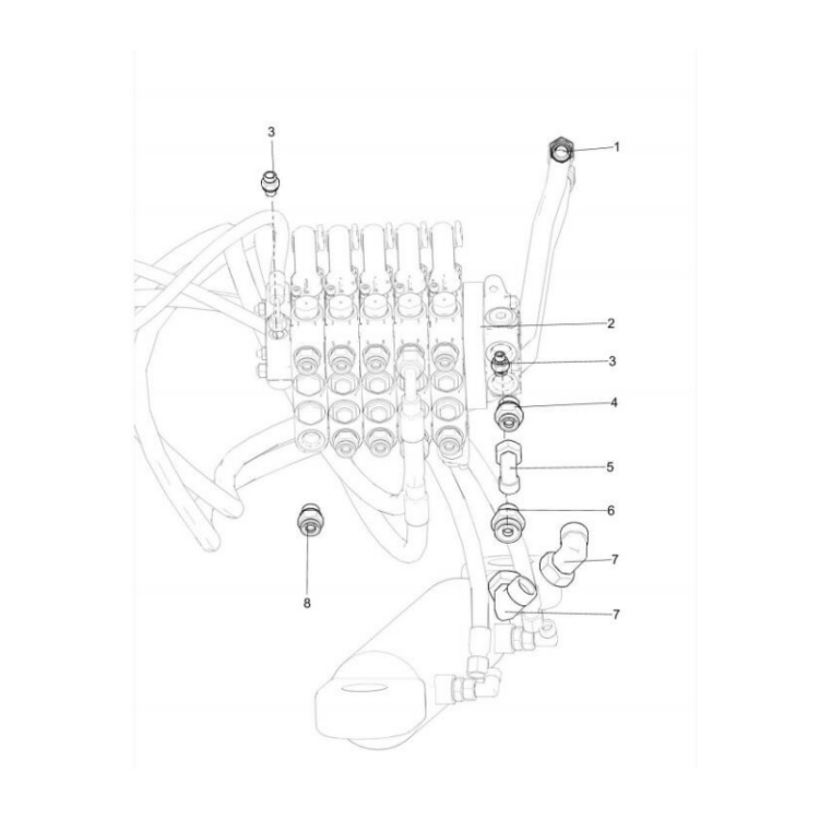 803090062 xcmg gr2605 motor grader multi way valve