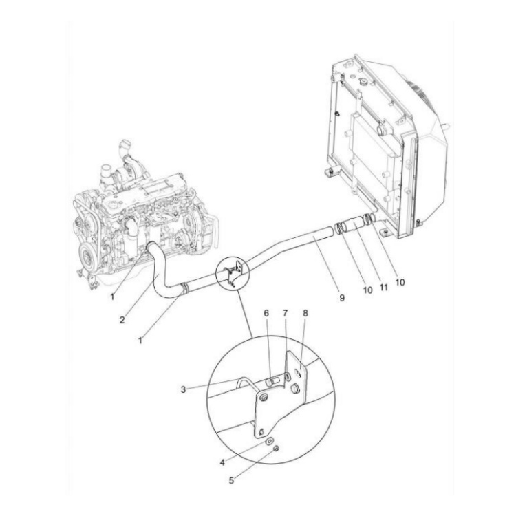 380905902 xcmg gr2605 motor grader air inlet pipe