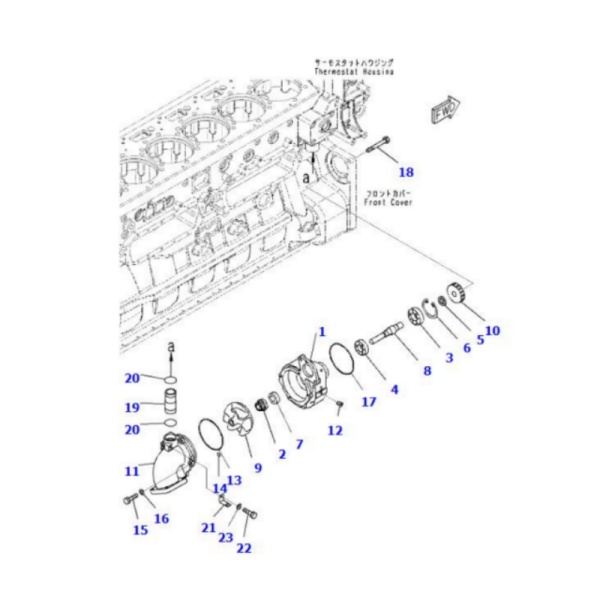 6240 61 1103 pump assembly komatsu bulldozer spare parts