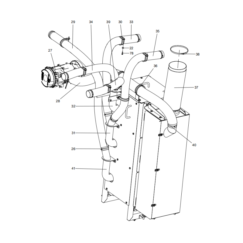 318307366 air conditioning system parts XCMG XE2000 excavator spare parts