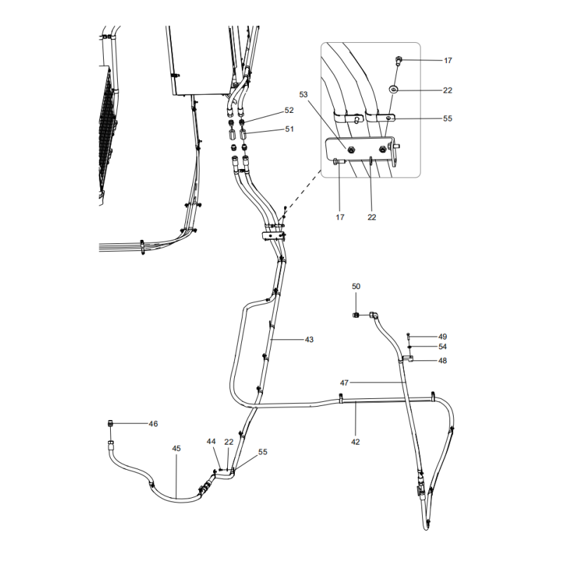 318307366 air conditioning system parts XCMG XE2000 excavator spare parts
