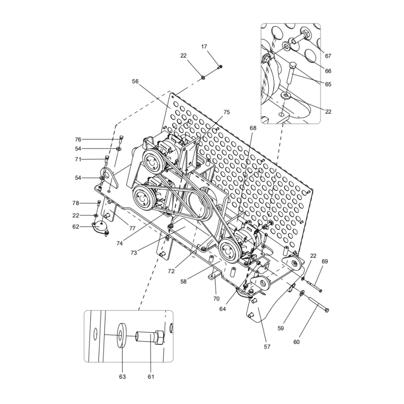 318307366 air conditioning system parts XCMG XE2000 excavator spare parts