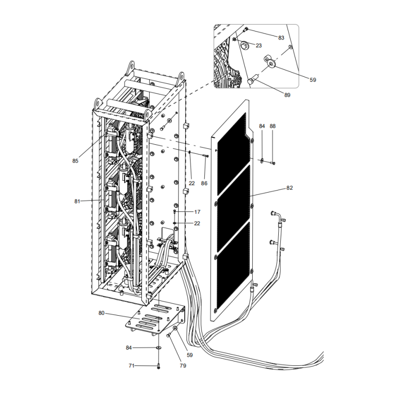 318307366 air conditioning system parts XCMG XE2000 excavator spare parts