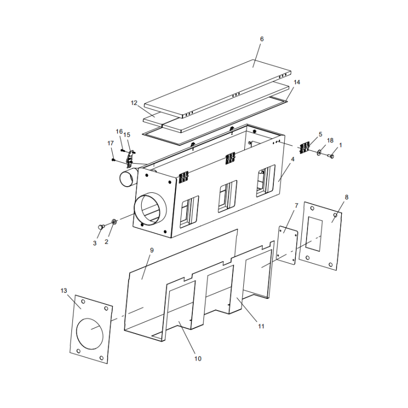 318305190 return air box xcmg xe2000 excavator spare parts