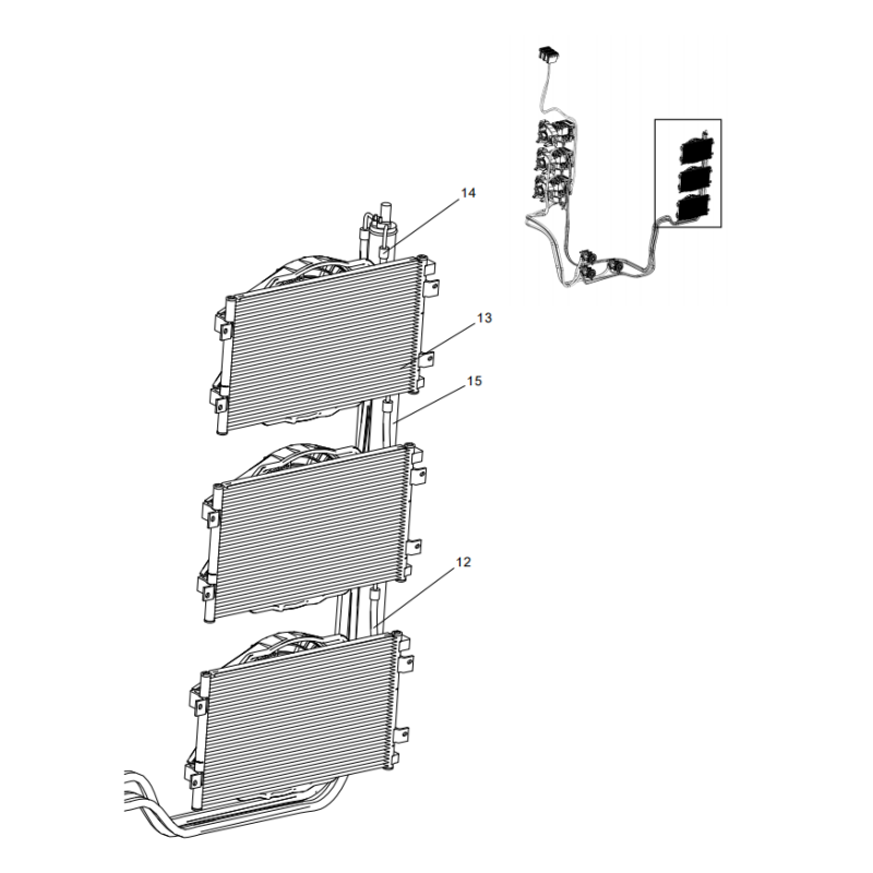 803595934 air conditioning system parts xcmg xe2000 excavator spare parts