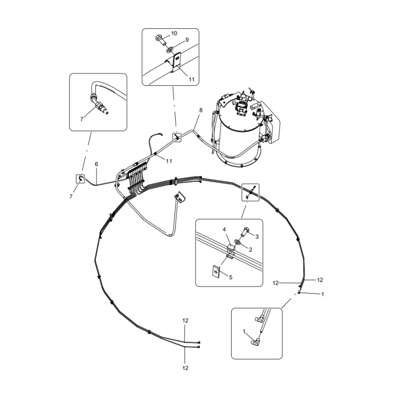 318307381 turntablecentralizedlubricationsystem XCMG XE2000 excavator spare parts