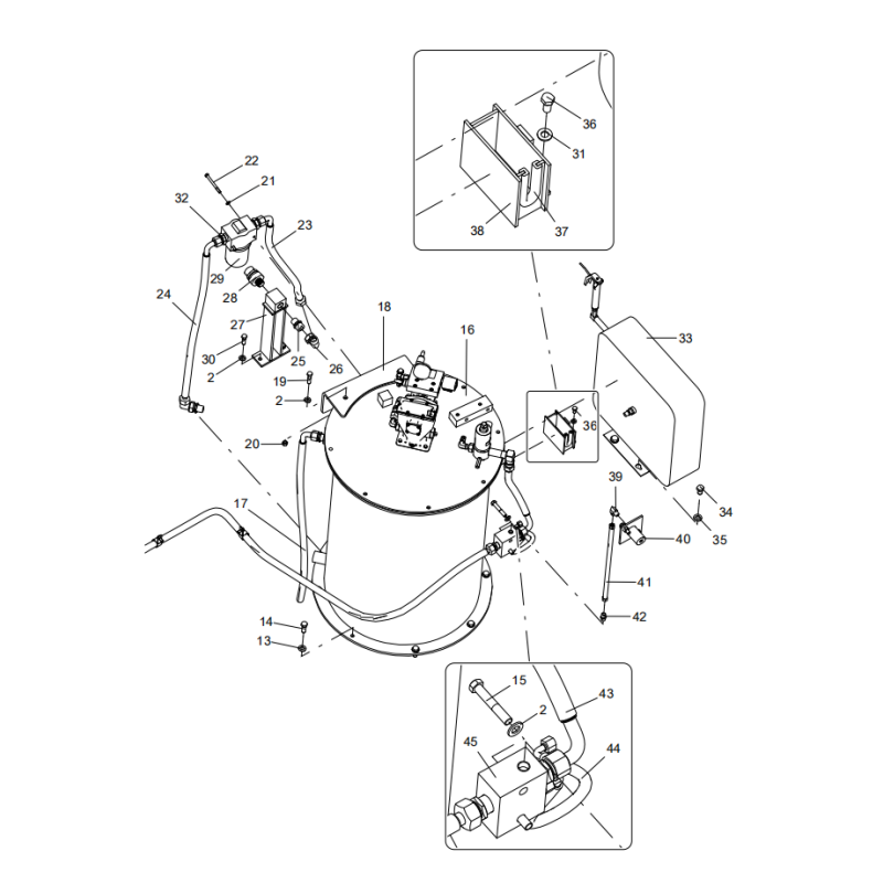 318307381 turntablecentralizedlubricationsystem XCMG XE2000 excavator spare parts