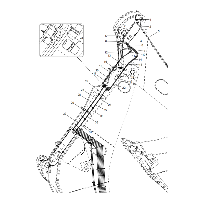 318306987 working device centralized lubrication system XCMG XE2000 excavator spare parts