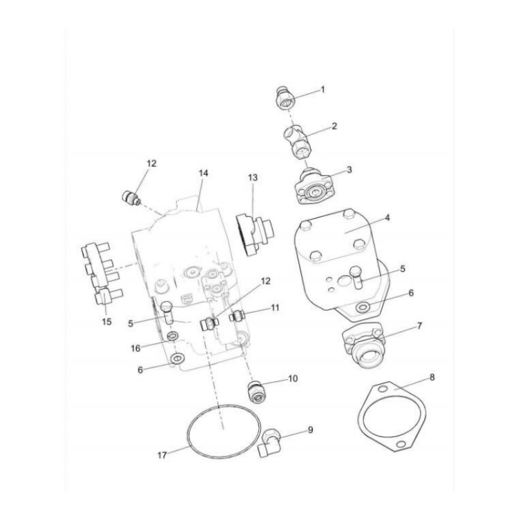 803077467 xcmg gr2605 motor grader gear pump