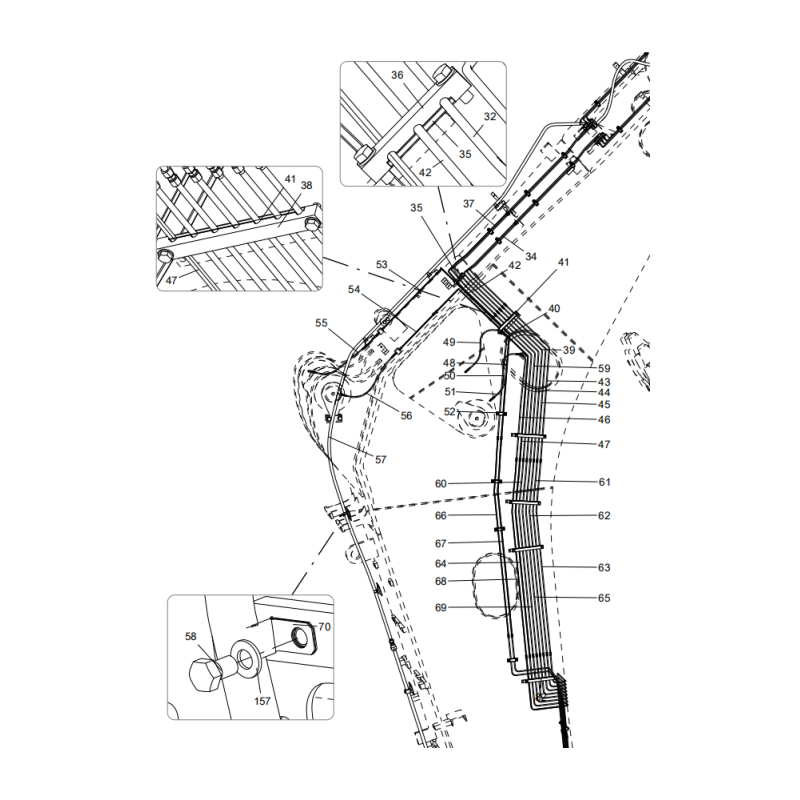 318306987 working device centralized lubrication system XCMG XE2000 excavator spare parts