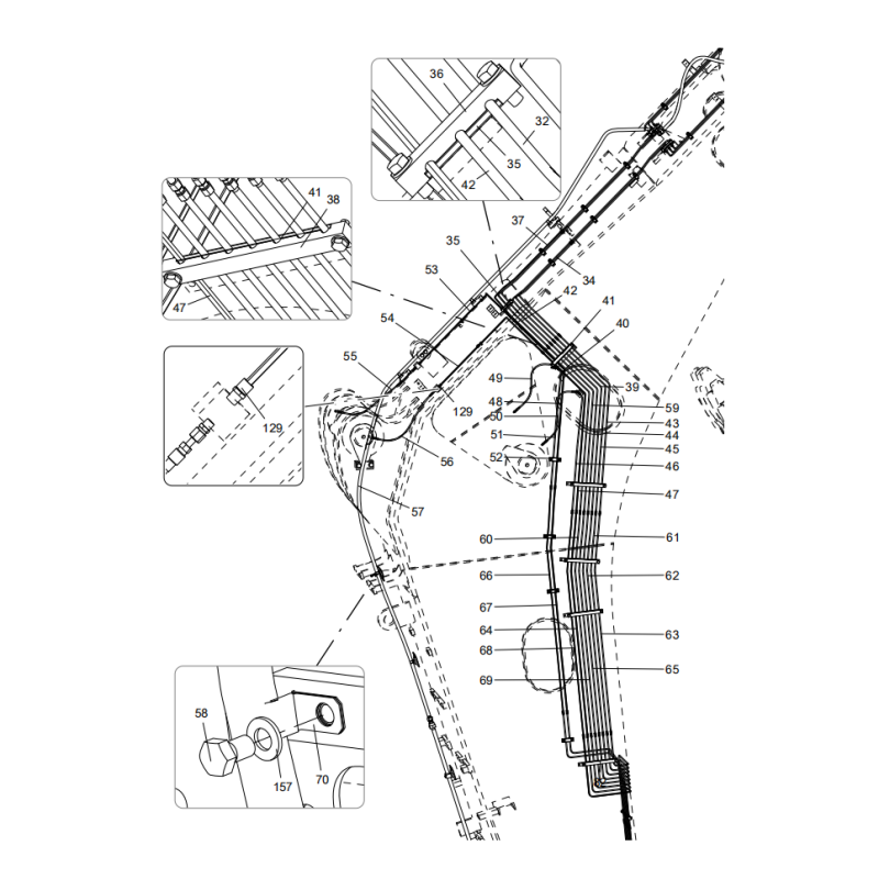 318306987 working device centralized lubrication system XCMG XE2000 excavator spare parts