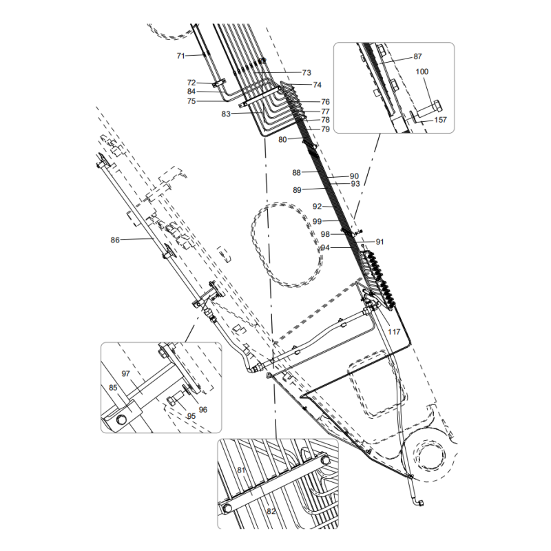 318306987 working device centralized lubrication system XCMG XE2000 excavator spare parts