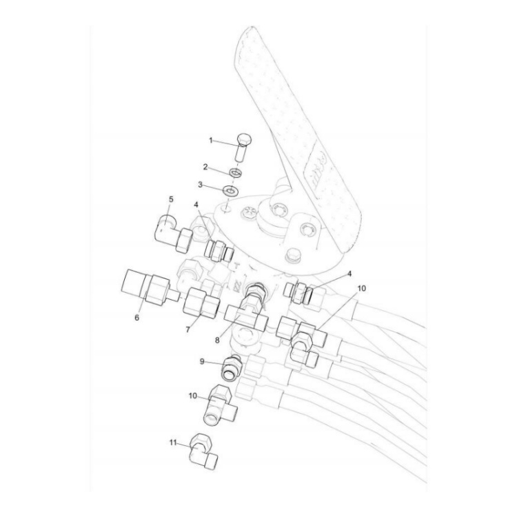 803078015 xcmg gr2605 motor grader brake light pressure switch