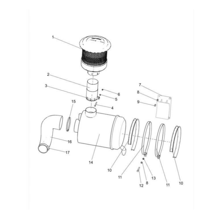 800101436 xcmg gr2605 motor grader air filter