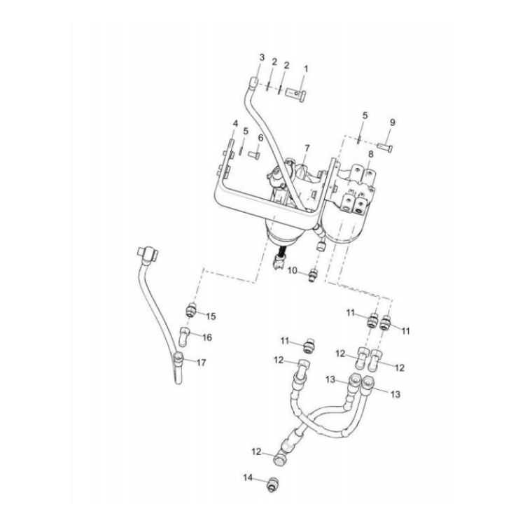 803400571 xcmg gr2605 motor grader secondary fuel filter