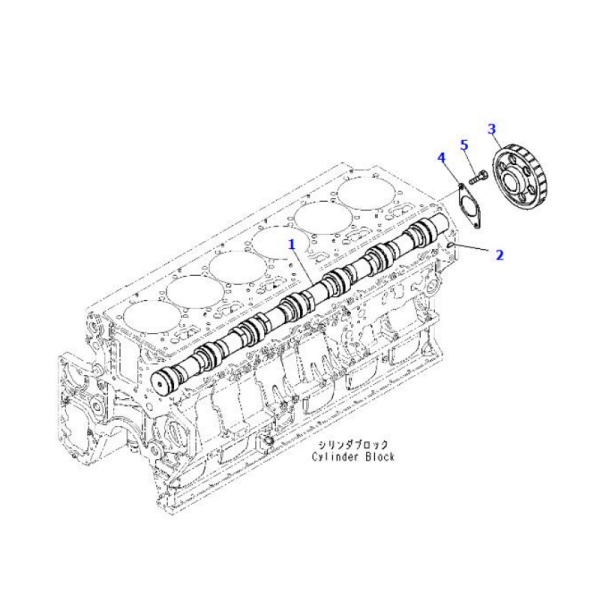 6245 41 1100 camshaft assembly komatsu bulldozer spare parts