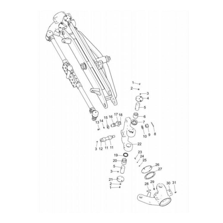 380906183 xcmg gr2605 motor grader steering pin