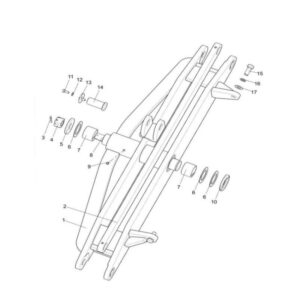 380906175 xcmg gr2605 motor grader front axle body