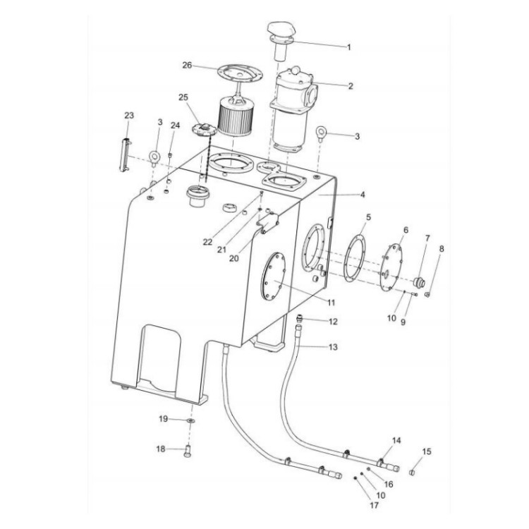 803419179 xcmg gr2605 motor grader fuel tank cap